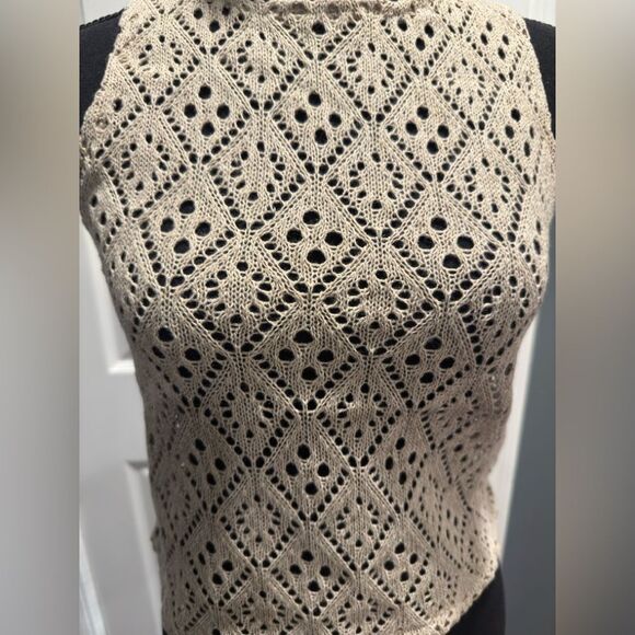 Taupe rib racer longline vest in US size 6 - Picture 2 of 9